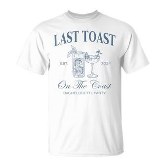 Last Toast On The Coast Bachelorette Party Beach Bridal T-Shirt | Mazezy