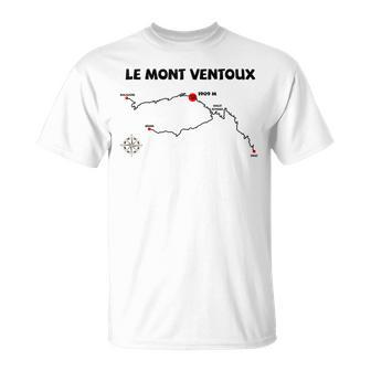 Le Mont Ventoux Serpentines France Cycling T-Shirt - Seseable