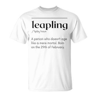 Leap Year February 29 Leapling Definition Birthday T-Shirt | Mazezy