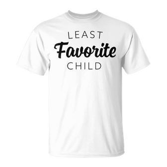 Least Favorite Child Cute Christmas Theme Holiday T-Shirt - Monsterry