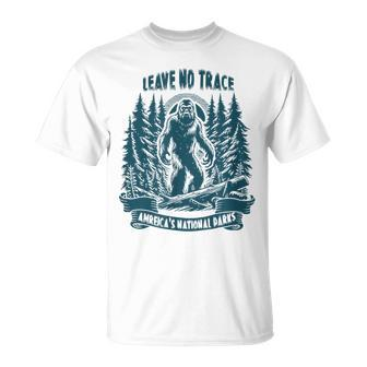 Leave No Trace America National Parks Big Foot T-Shirt - Thegiftio UK