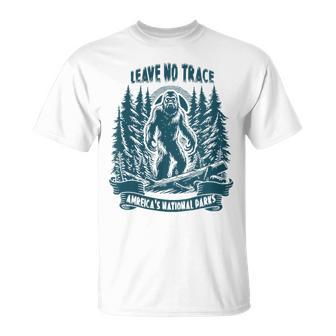 Leave No Trace America National Parks Big Foot T-Shirt - Monsterry AU