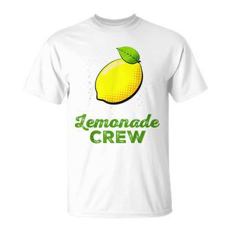 Lemonade Stand Crew And Boss Lemon Juice Summer Yellow T-Shirt - Monsterry