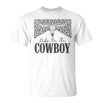 Leopard Dibs On The Cowboy Bull Skull Western Country T-Shirt - Monsterry