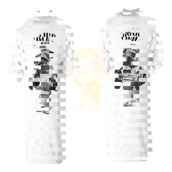 Levantamiento De Pesas De Perro Pug En Gimnasio Camiseta unisex - Regaloses