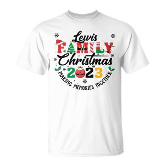 Lewis Family Name Christmas Matching Surname Xmas T-Shirt - Seseable