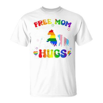 Lgbtq Pride Mama Bear Free Mom Hugs Lgbt Rainbow T-Shirt - Monsterry AU