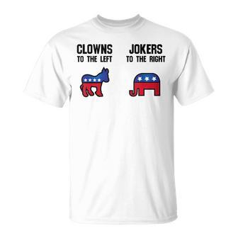 Libertarian Clowns To The Left Jokers To The Right T-Shirt - Monsterry DE