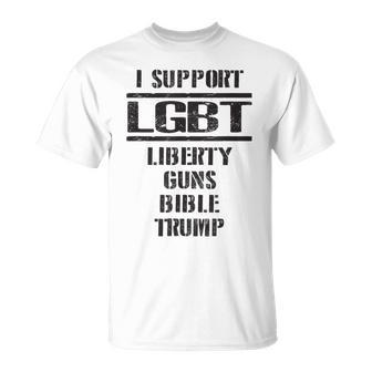 Liberty Guns Bible And Trump Supporters 2Nd Amendment T-Shirt - Monsterry AU