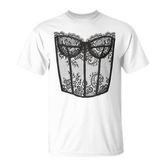 Lingerie Graphic Corset Bustier Bra Trendy Cute Sexy Fun T-Shirt - Thegiftio UK