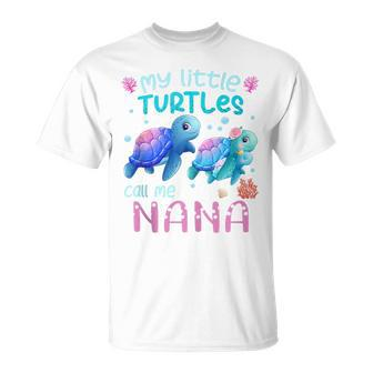 My Little Turtles Call Me Nana Turtles Sea Summer Womens T-Shirt - Monsterry AU
