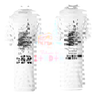 Londres Inglaterra Souvenir Tourist Bienvenido A Londres Camiseta unisex - Regaloses