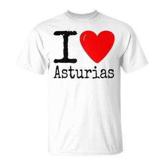 I Love Asturias Yo Amo Asturias Yo Corazón Asturias Camiseta unisex - Regaloses