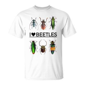 I Love Beetles- Insect Bug Lover T-Shirt - Monsterry