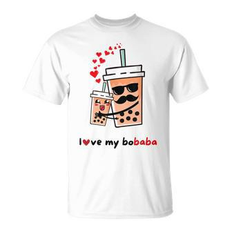 Love My Boba Baba Father's Day Dad And Grandpa Lover T-Shirt - Thegiftio UK
