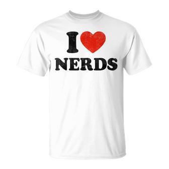 I Love Nerds Outfit Girls I Heart Nerds T-Shirt - Monsterry