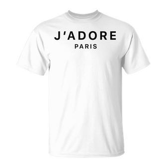 I Love Paris J-Adore Paris White Graphic T-Shirt - Monsterry UK