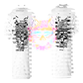 Lunettes De Soleil Motif Renard T-Shirt - Cadeauxyz