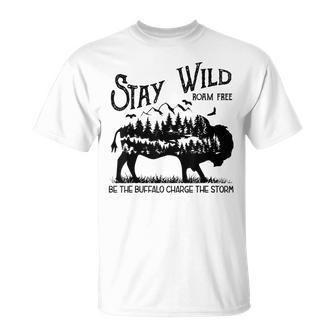 M216 Stay Wild Bison Buffalo Charge The Storm T-Shirt - Monsterry AU