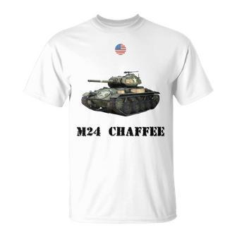 The M24 Chaffee Usa Light Tank Ww2 Military Machinery T-Shirt - Monsterry