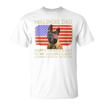 Malinois Dad Happy Fathers Day To My Amazing Daddy Dog T-Shirt - Thegiftio UK