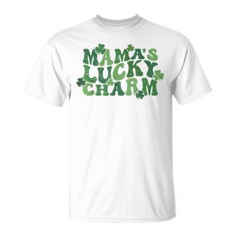Mama's Lucky Charm Happy St Patrick's Day Groovy T-Shirt - Monsterry UK