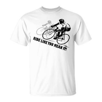 Man Specialized Road Bikes Famous Bicycle Races Bike Grips T-Shirt - Monsterry CA