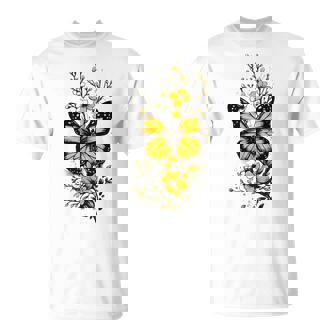 Mariposa Amarilla Primavera Hermosas Mariposas Oruga Camiseta unisex - Regaloses