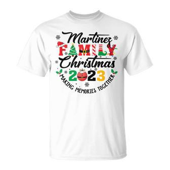 Martinez Family Name Christmas Matching Surname Xmas T-Shirt - Seseable
