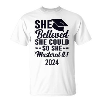 Mastered It 2024 Masters Degree Graduation Graduate Mba T-Shirt - Seseable