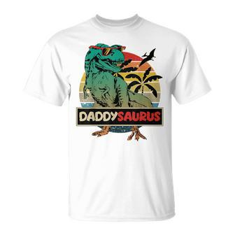 Matching Family Daddysaurus Trex Father's Day Dad T-Shirt - Monsterry