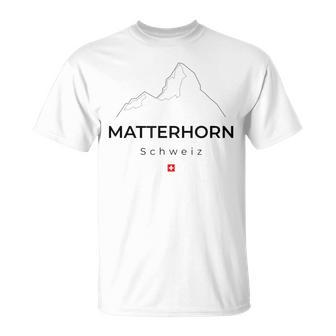 Matterhorn Switzerland Mountaineering Hiking Climbing T-Shirt - Seseable