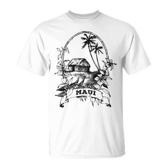 Maui Hawaii Vintage Retro Throwback Classic Vacation T-Shirt - Monsterry
