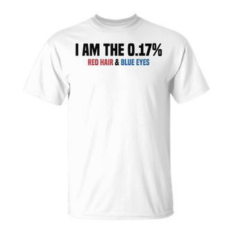 Mc1r I Am The 017 Percent Red Hair Blue Eyes Redhead T-Shirt - Monsterry AU