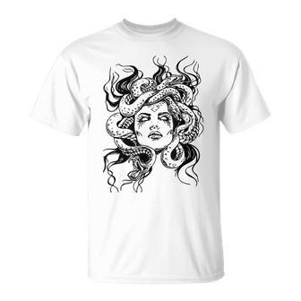 Medusa Greek Mythology Goddess Women T-Shirt - Seseable