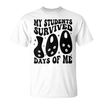 Meine Schüler Haben 100 Tageon Mir Überlebt Lustiger Lehrer T-Shirt - Seseable