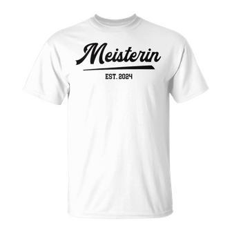 Meisterin Graduation 2024 Master Letter Master Exam T-Shirt - Seseable