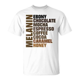 Melanin Shades Of Brown Ebony Caramel Mocha T-Shirt - Monsterry UK