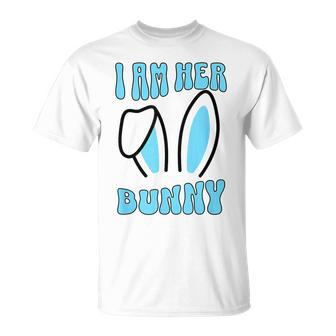 Men's Matching Couple Easter Husband I Am Her Bunny T-Shirt - Seseable