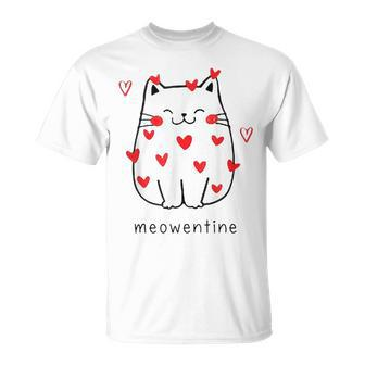 Meowentine Cute Cat Valentine Day 2023 Cute T-Shirt | Mazezy