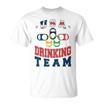 Merica Usa Drinking Team Patriotic Usa America T-Shirt - Thegiftio UK