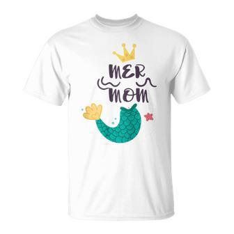 Mermom Mom Mum Costume Mermaid Mama T-Shirt - Monsterry AU