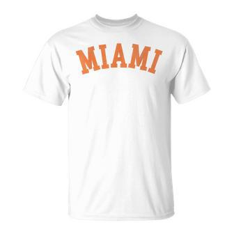 Miami Fl Throwback Sporty Classic T-Shirt - Seseable