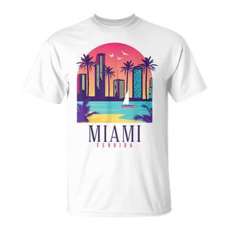 Miami Floridaintage Retro Usa America Souvenir T-Shirt - Geschenkecke