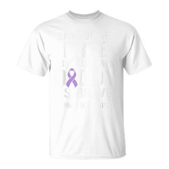 Military Child Month Purple Up Free Brave Dad Pride T-Shirt - Monsterry