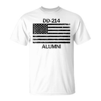 Military Veteran Dd214 Alumni Faded Grunge Dd214 T-Shirt - Monsterry CA