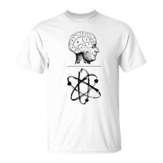 Mind Over Matter Phrenology Atoms Psychology Student T-Shirt - Monsterry AU