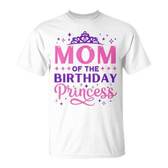Mom Of The Birthday Princess Girls Party 1St Birthday Girl T-Shirt - Monsterry UK