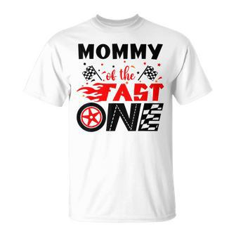 Mommy Of The Fast One 1St Birthday Racing Car Matching T-Shirt - Thegiftio