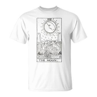 The Moon Tarot Card Vintage T-Shirt - Monsterry